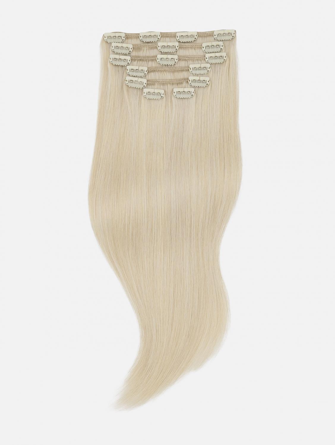 Clip-In Extensions Set VOLUME Original Seidenglatt - 7-teilig (125g), #60S (Silver Blonde) | 50cm