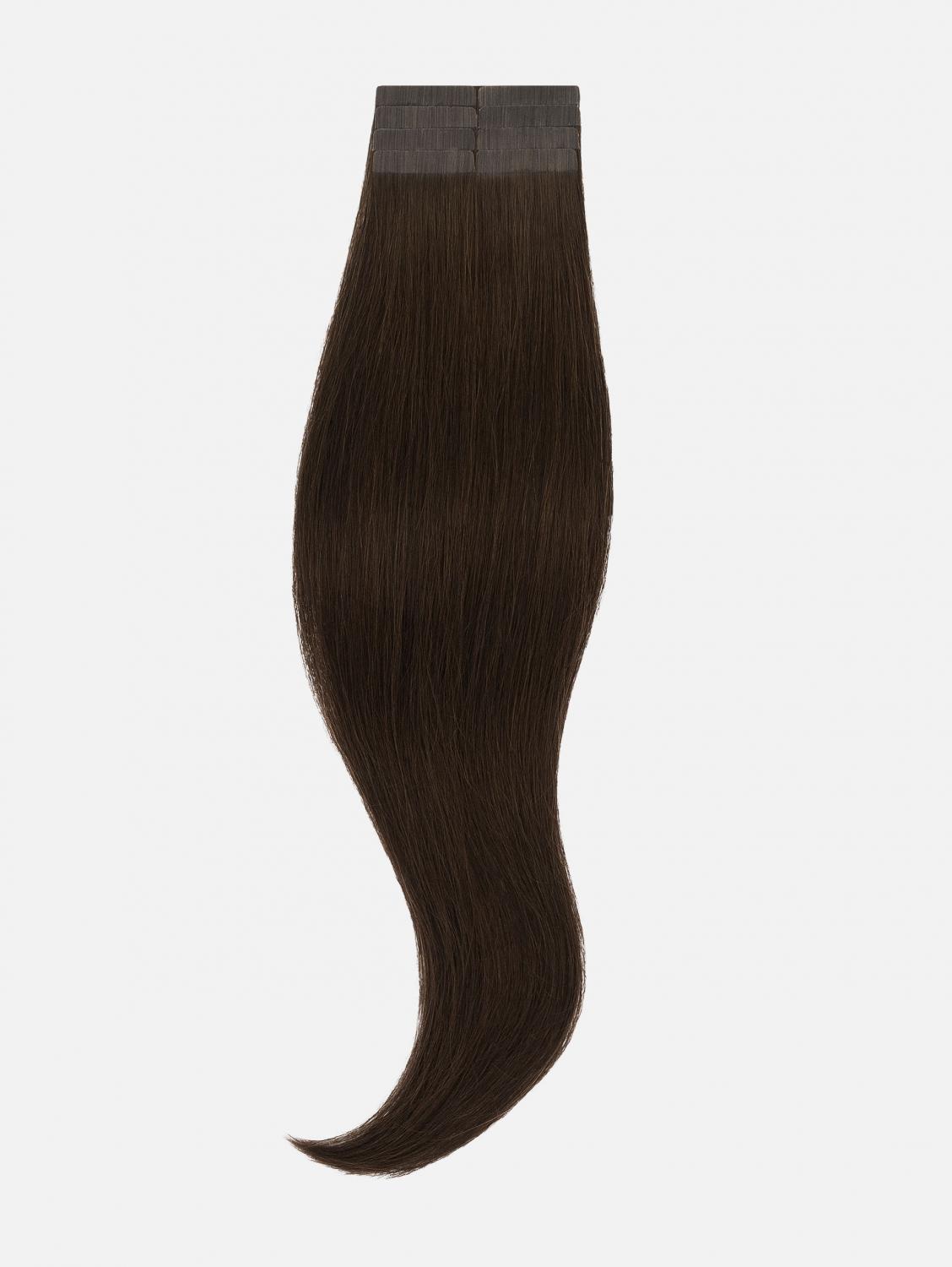 Tape Extensions Original Seidenglatt - 8 Stück, #2 (Chocolate Brown) | 50cm