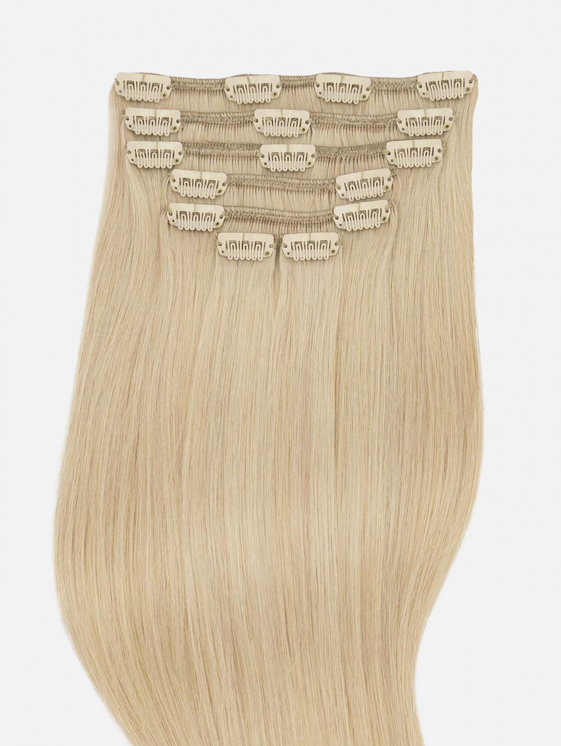 Clip-In Extensions Set VOLUME Original Seidenglatt - 7-teilig (125g), #24A (Pin Up Ash Blonde) | 40cm