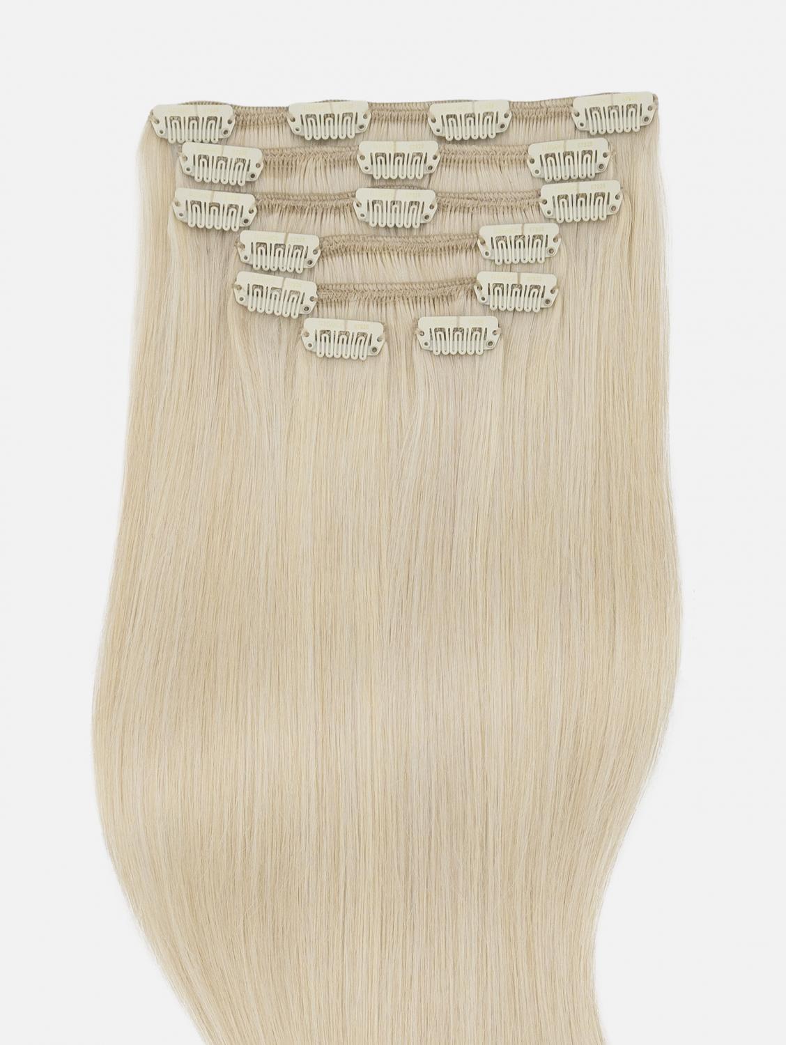 Clip-In Extensions Set VOLUME Original Seidenglatt - 7-teilig (125g), #60S (Silver Blonde) | 50cm
