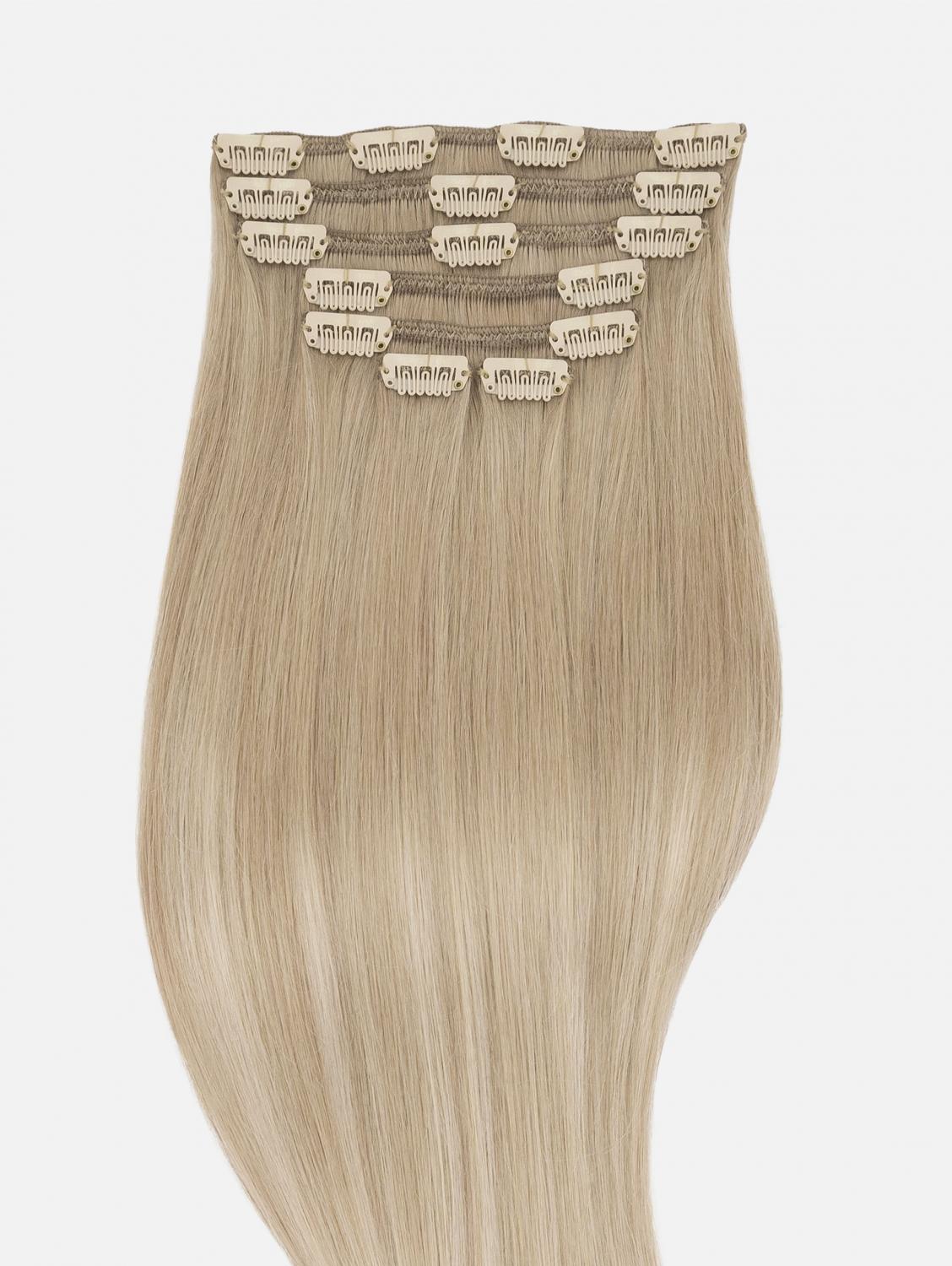 Clip-In Extensions Set VOLUME Original Seidenglatt - 7-teilig (125g), #B20/60S (Sandy Ash Blonde Balayage) | 50cm