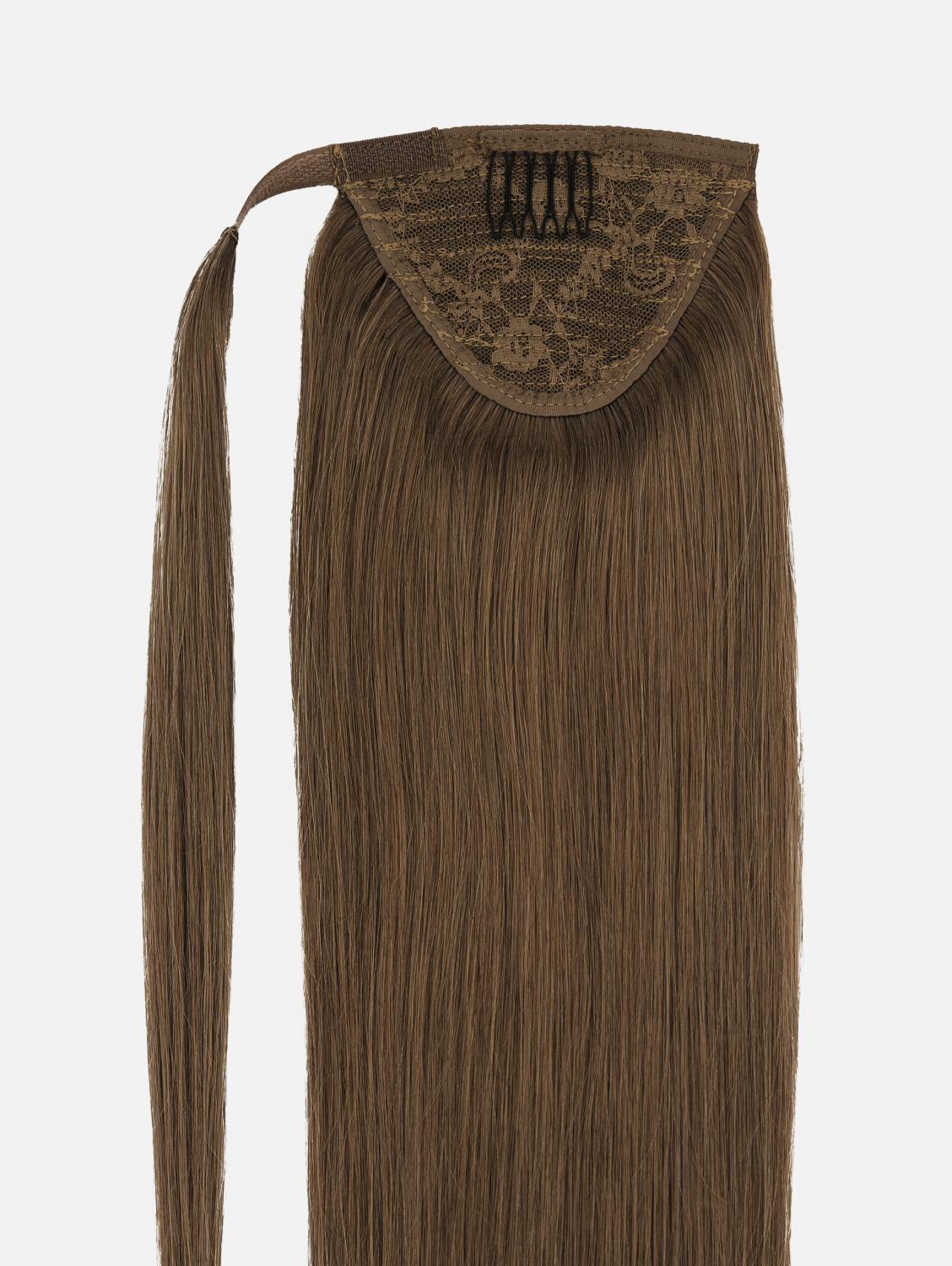 Ponytail Extensions Echthaar Original Clip-In - 90g, #4 (Mocha Brown) | 55cm