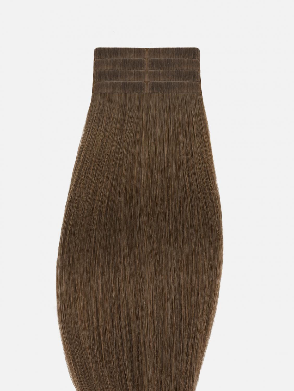 Tape Extensions Original Seidenglatt - 8 Stück, #4 (Mocha Brown) | 50cm