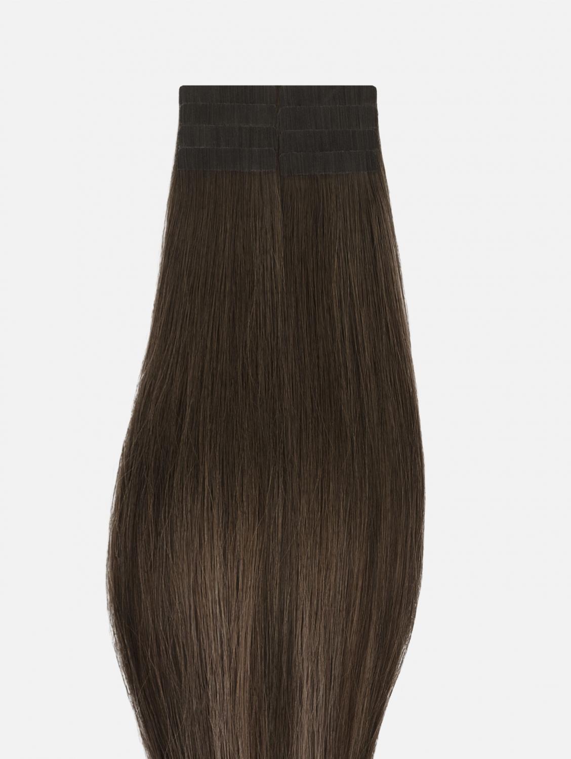 Tape Extensions Original Seidenglatt - 8 Stück, #B2/6 (Chocolate Brown Balayage) | 50cm