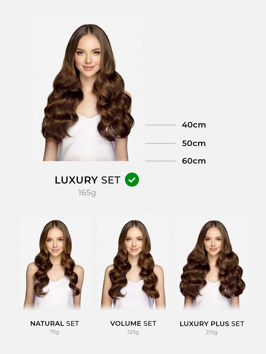 Clip-In Extensions Set LUXURY Original Seidenglatt