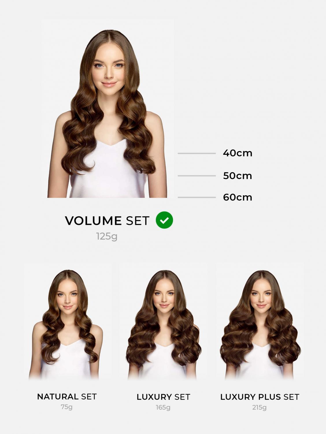 Clip-In Extensions Set VOLUME Original Seidenglatt