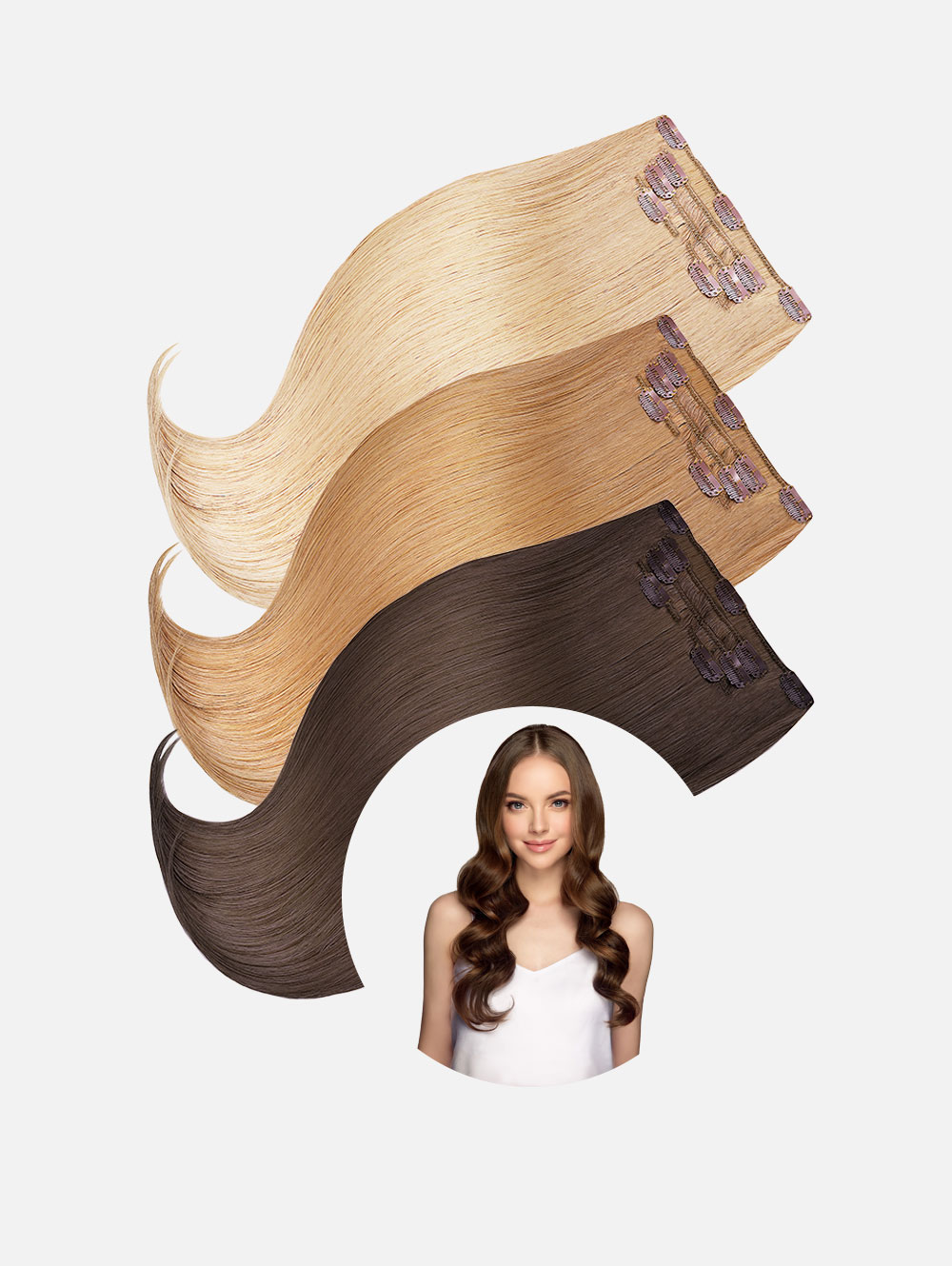 ClipIn Extensions aus 100 RemyEchthaar online kaufen